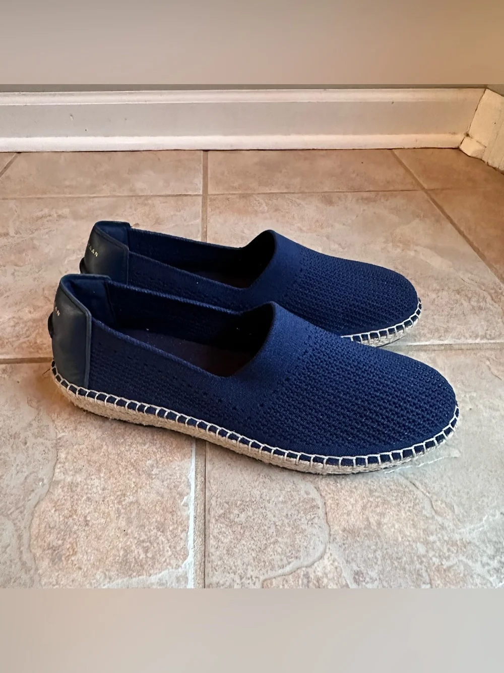Cole Haan Cloudfeel Stitchlite Espadrille Loafers  Marine Blue